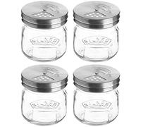 Kilner Glass Storage Jar with Shaker Lid 250ml Clear (Pack of 4)