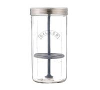Kilner Herb Keeper Set | Keep Herbs Fresh for Up to 3 Weeks | 1L Wide Mouth Jar with Stainless Steel Lid & Silicone Lifter | Easy-to-Use for Home-Grown or Store-Bought Herbs | Recipe Booklet Included