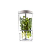 Kilner Herb Keeper Set | Keep Herbs Fresh for Up to 3 Weeks | 1L Wide Mouth Jar with Stainless Steel Lid & Silicone Lifter | Easy-to-Use for Home-Grown or Store-Bought Herbs | Recipe Booklet Included