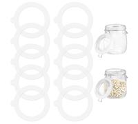 Kilner Jar Replacement Seals, Pack of 10 Food-Safe White Silicone Gaskets for Airtight Storage, Canning, Preserving, and Homemade Food Storage