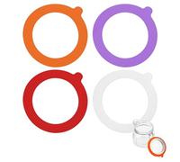 Kilner Jar Seals Replacement 4-Pack Premium Silicone Seals for Kilner Jars and Lids Airtight Food Preservation Storage Kitchen Canning Accessories