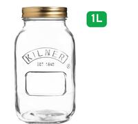 Kilner Preserve Jar 0.5L Round Glass Screw Top Lid Storage Jar for Jams,Chutneys