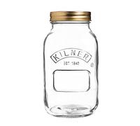 Kilner Preserve Jar 1L (1000ml) Round Glass Screw Top Lid Preservation Storage Jar for Pickling Vegetables Whole Fruits Chunky Chutneys