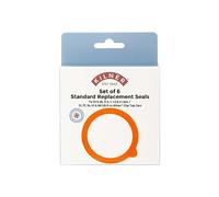 Kilner Replacement Rubber Seals Pack of 6 Airtight Food-Safe Seals for Round and Square Clip Top Jars (0.35 L to 2 Litre) Durable, Reusable, and Ideal for Preserving and Storage