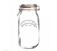 Kilner Clip Top Jar 2 Litre (2000ml) Airtight Glass Storage Jar for Preserving Fruits Vegetables Coffee Tea Rice Flour Nuts Pasta