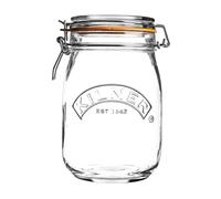 Kilner Round Clip Top Jar 1ltr Preservation Jar, Storage Jar, Jam Jar with Cliptop Lid