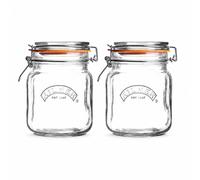 Kilner Square Clip Top Jar, Size 1 Litre