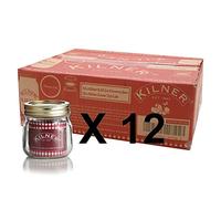 Kilner Set of 12 250ml Screw Top Glass Storage Jars, 0.25 Litre