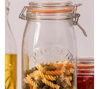 Kilner Set Of 2 Clip Top Round Jar 2 Litre & Set Of 8 Pantry Labels