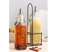 Kilner Set Of 2 Oil Bottles & Metal Rack 0.3 Litre One Colour