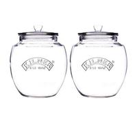 Kilner Set Of 2 Universal Push-Top Lid Glass Jar 2 Litre - Clear