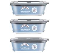 Kilner Set Of 3 Fresh Storage Rectangle Jars 0.63 Litre - Clear