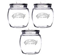 Kilner Set Of 3 Universal Push Top Storage Jar 0.85 Litre