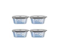 Kilner Set of 4 Fresh Storage Square Jars 0.8 Litre - Clear Rayware Clear One Size
