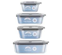 Kilner Set Of 4 Fresh Storage Square & Rectangle Jars - Clear