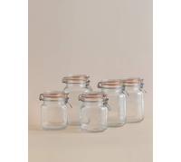Kilner Set of 5 Square Clip Top Pantry Jars Clear