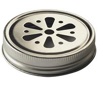 Kilner Drinking Jar Flower Lids - Pack of 6 Jar Lids, Straw Hole Lids for Drinking Jars