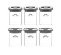 Kilner Set Of 6 Fresh Storage Square Spice Jar 0.16 Litre