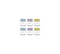 Kilner Kids Glass Baby Food Jars Set of 6x 110ml Reusable Jars with Airtight Silicone Lids in Purple, Yellow, and Turquoise Ideal for Homemade Purees, Batch Cooking and Portable Storage