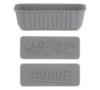 Kilner Silicone Butter Mould Set | Butter Shaping Mould with 2 Interchangeable Pattern Plates | Farm Design & Butter Text | Reusable and Dishwasher Safe
