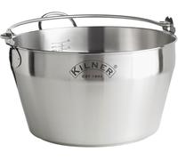 Kilner Silver Stainless Steel Preserving Jam Pan 8Ltr Suitable for All Hobs