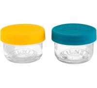 Kilner Snack and Store Pots Set of 2 Glass Jars with Leak-Proof Silicone Lids 0