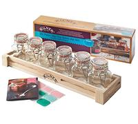 Kilner Spice Jar Set for Storing Spices and Herbs, Lime