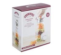 Kilner Spiralizer Set | 1 Litre Glass Jar with Lid & Safety Band | Japanese Stainless Steel Blade for Vegetables | BPA-Free, Durable & Sustainable | Includes Recipe & Instruction Booklet