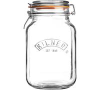 Kilner Square Clip Top Jar 1.5L (1500ml) Airtight Glass for Pickling...