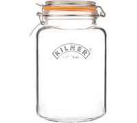 Kilner Square Clip Top Jar 1.5L (1500ml) Airtight Glass for Pickling...