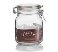 Kilner Square Clip Top Jars 1ltr - Case of 12 | Kilner Preservation Jars, Kilner Storage Jars, Kilner Jam Jars with Cliptop Lid