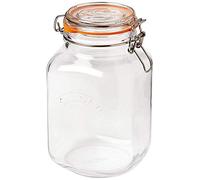 Kilner Square Clip Top Jars 2 Litre - Case of 6 | Kilner Preservation Jars, Kilner Storage Jars, Kilner Jam Jars with Cliptop Lid