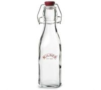 Kilner Square Glass Clip Top Bottle, 0.25 L Transparent