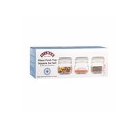 Kilner Jars – Square Push Top – Set of 3 – 0.25 Litre