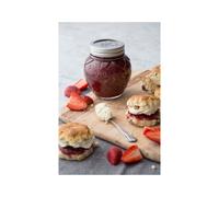 6 x Kilner Screw Top Strawberry Preserve Jar in Clear, Size 400ml, Glass | Charlies