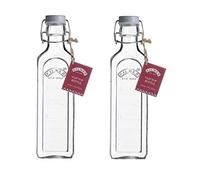 Kilner 600ml Clip Top Bottle - Size: 25.5 x 6.8 x 6.8cm - Clear - Wilko