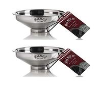 Kilner Traditional Stainless Steel Rust Resistant Easy Fill Funnel Jam Silver (Pack of 2)