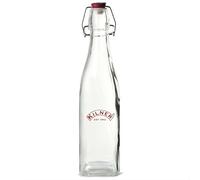 Kilner Transparent Square Clip Top Bottle, 550ml, Ideal for Oils, Dressings, Sauces, and Juices; Airtight Seal, Reusable, Dishwasher Safe