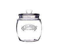 Kilner Universal Jar Push-Top Lid 0.85 Litre Glass Food Container with Silicone Seal Airtight Kitchen Storage for Tea Coffee Sugar and Pantry Essentials