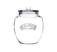 Kilner Universal Jar Push-Top Lid 2 Litre Glass Food Container with Silicone Seal Kitchen Pantry Storage for Dry Food Biscuits Sweets and Treats