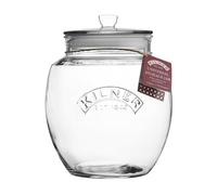 Kilner Universal Storage Jar with Push-Top Lid, 2 Litre, Glass, Silicone Ring, Kitchen Storage