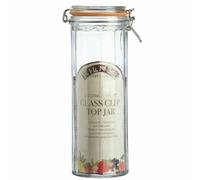 Kilner Vintage Facetted Clip Top Glass Jar Storage Container 2.2Litre - Clear