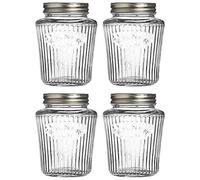 Kilner Vintage Preserving Screw Top Lid Glass Jar 0.5 Litre Transparent (Pack of 4)