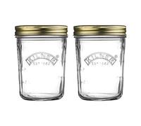 Kilner Wide Mouth Screw Top Lid Preserving Glass Jar 0.35 Litre Transparent (Pack of 2)