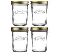 Kilner Wide Mouth Screw Top Lid Preserving Glass Jar 0.35 Litre Transparent (Pack of 4)