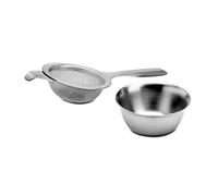Kilo D10 Stainless Steel Traditional Strainer with Drip Collector for Loose Leaf Teas, Green,black