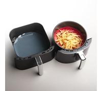 Kilo Reusable Silicone Air Fryer Liners - Non-Stick, Easy-Clean Square & Round Inserts - Compatible with Ninja, Tefal, Russell Hobbs - Set of 2 - BPA-Free, Dishwasher-Safe, 24cm Flat