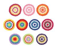 kilofly 10 pc Cotton Crochet Coasters for Drinks 12cm 4.7" Handmade Doilies Set