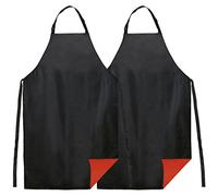 kilofly 2pc Vinyl Extra Long 43" Adjustable Waist Neck Ties Waterproof Apron