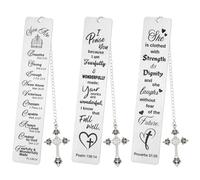 kilofly 3 Pcs Bible Verse Metal Bookmarks Scripture Christian Gifts for Women